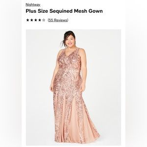 Beautiful rose gold evening gown worn once and immediately cleaned after.